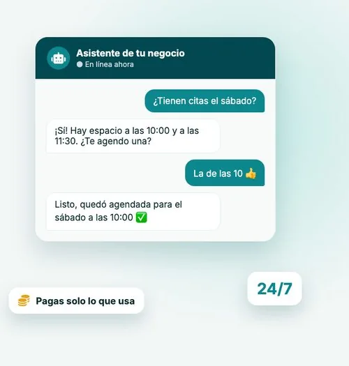 AI assistant chat answering and booking an appointment